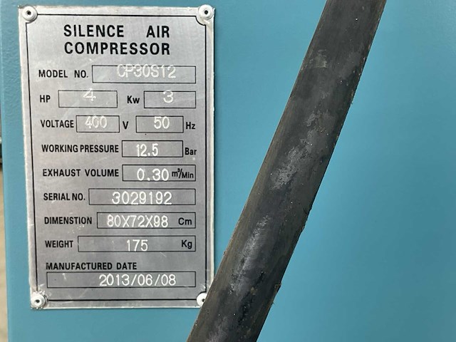 2013 zionair 4hp zuigercompressor - afbeelding 8 van  8