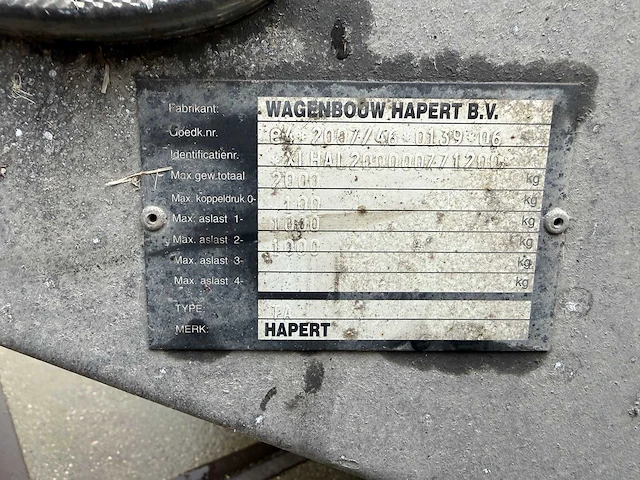 2014 - hapert - plateauwagen - afbeelding 8 van  11