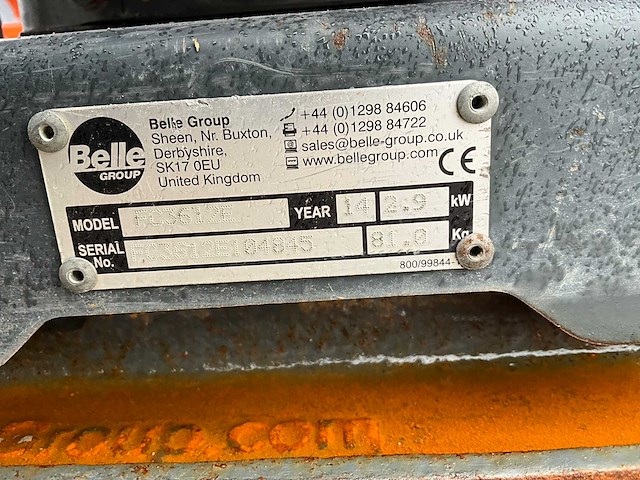 2014 altrad / belle fc3612e trilplaat - afbeelding 10 van  10