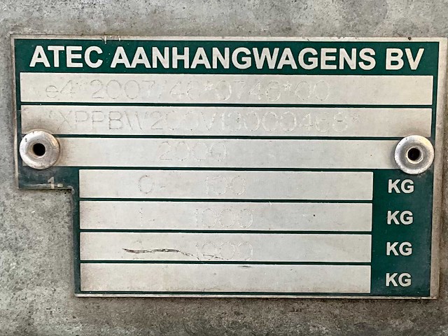 2014 atec eb2 2-1 dubbelas aanhangwagen - afbeelding 13 van  20
