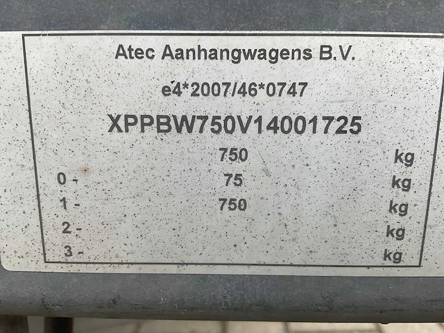 2014 atec eo1300 huifaanhangwagen - afbeelding 5 van  13