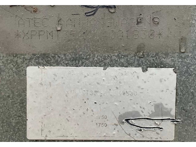 2014 atec mg1 3500 graafmachine transporter / voertuig aanhangwagen - afbeelding 6 van  14