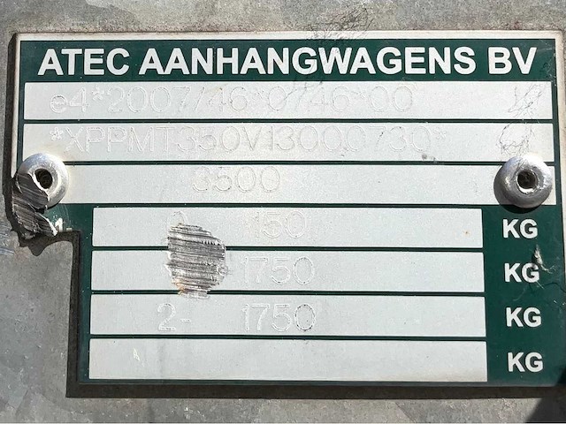 2014 atec mg1 3500 graafmachine transporter / voertuig aanhangwagen - afbeelding 11 van  19