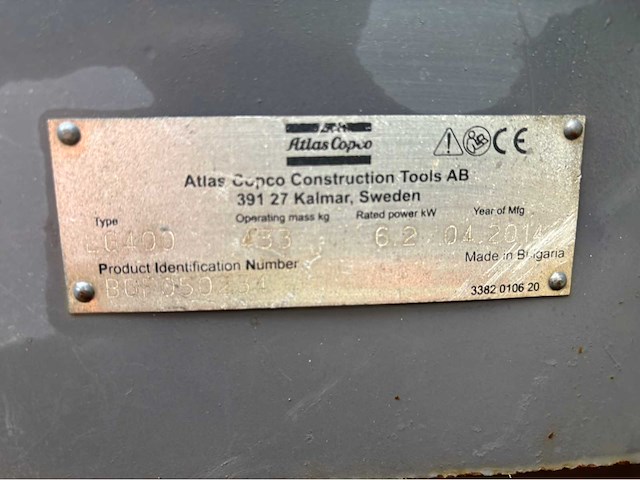 2014 atlas copco lg400 trilplaat - afbeelding 10 van  18