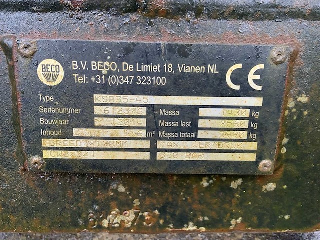 2014 beco kbs35 snelwissel kantelbak (cw 40) - afbeelding 5 van  5
