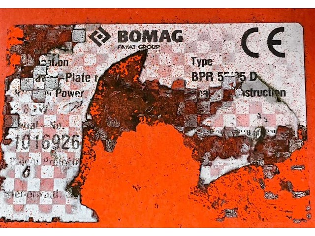 2014 bomag bpr 55/65 d/e trilplaat - afbeelding 5 van  8