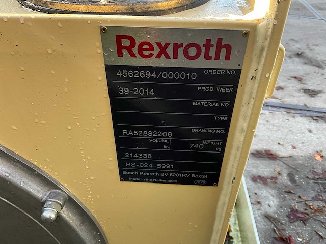 2014 bosch / rexroth hs-024-b991 hydraulisch aggregaat - afbeelding 10 van  10