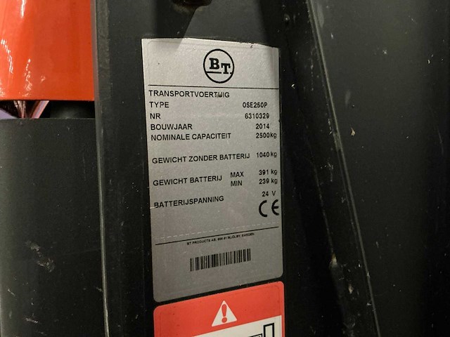 2014 bt ose250p orderpicker - afbeelding 2 van  13