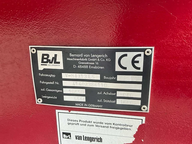 2014 bvl-van lengerich v-mix13ls voermengwagen - afbeelding 19 van  23