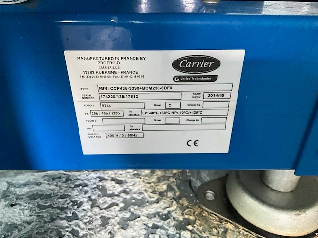 2014 carrier mini ccp435-3390 koelinstallatie - afbeelding 19 van  19