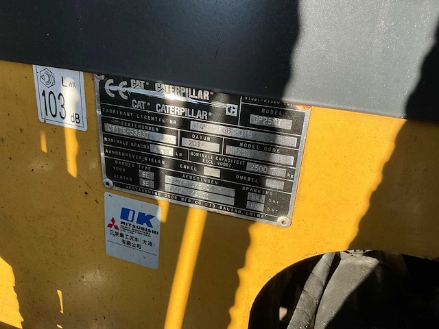 2014 cat gp25nt vorkheftruck - afbeelding 10 van  16