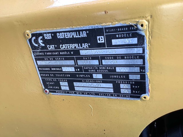 2014 cathapilar dp25nt vorkheftruck - afbeelding 8 van  8