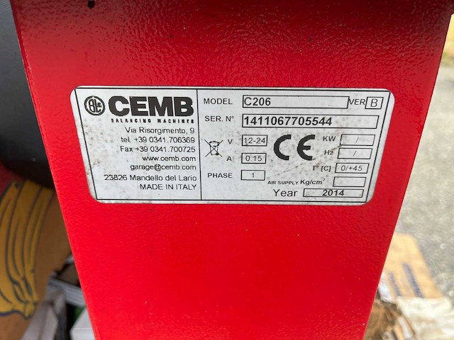 2014 cemb c206 balanceermachine - afbeelding 2 van  10