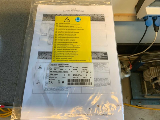 2014 creemers rcb11 500 cdg 2 schroefcompressor - afbeelding 4 van  7