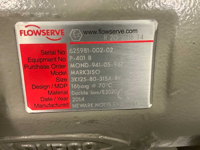 2014 durco flowserve mark31iso centrifugaalpomp - afbeelding 7 van  10