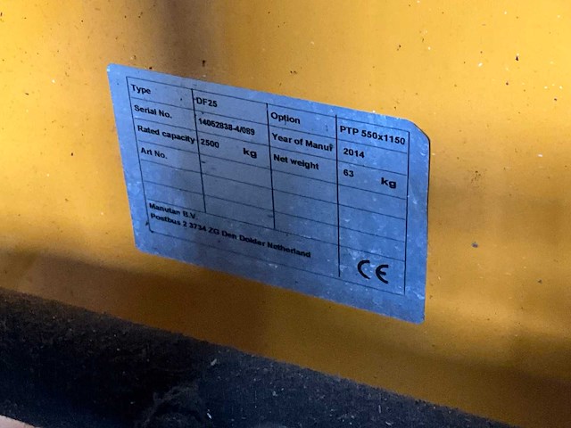 2014 ekwo df25 hand hydraulische palletwagen - afbeelding 5 van  5