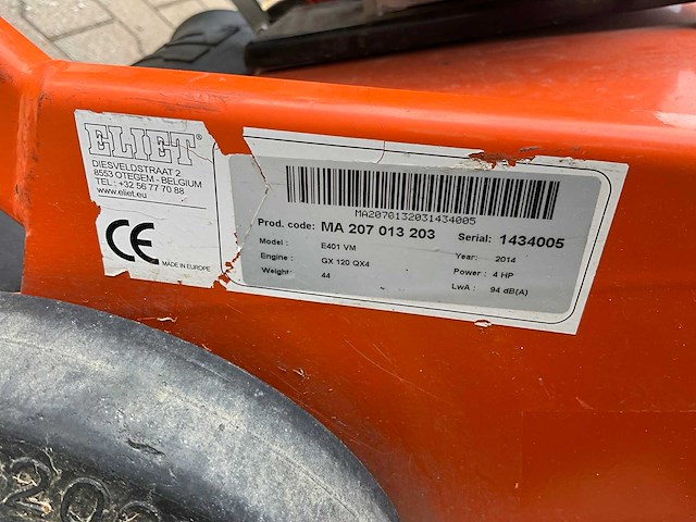 2014 eliet e401 vm verticuteermachine - afbeelding 3 van  11