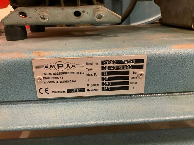 2014 empas 30-40-300 bs hogedrukreiniger - afbeelding 3 van  3