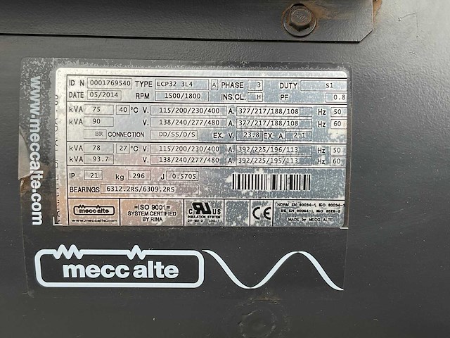 2014 energy ey 75tcs aftakas pto generator - afbeelding 3 van  9