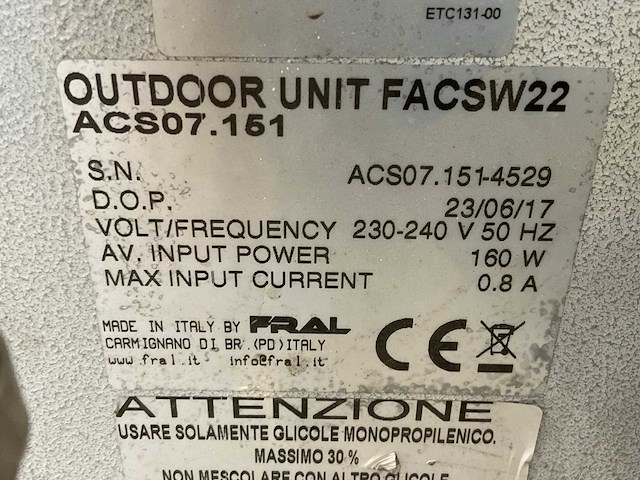 2014 fral facsw22 airconditioning - afbeelding 6 van  6