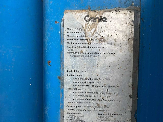 2014 genie gs-4047 schaarhoogwerker - afbeelding 25 van  31