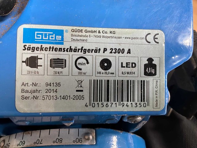 2014 güde p 2300 a kettingzaagslijper - afbeelding 6 van  6
