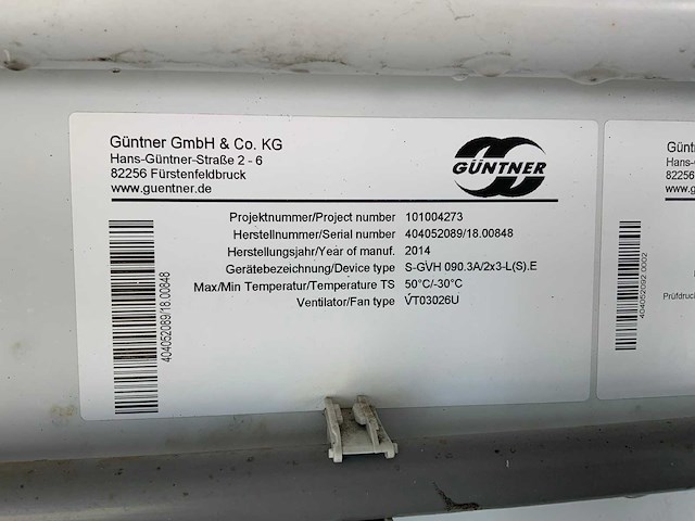 2014 güntner s-ghv 090.3a/2x3-l(s).e condensor (c) - afbeelding 5 van  6