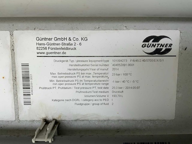 2014 güntner s-ghv 090.3a/2x3-l(s).e condensor - afbeelding 6 van  6