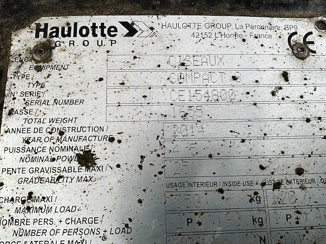2014 haulotte compact 8 hoogwerker - afbeelding 4 van  12