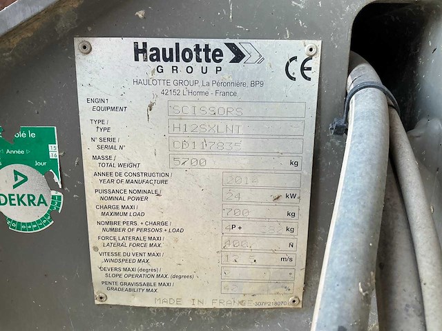 2014 haulotte h12sxlnt hoogwerker defect - afbeelding 19 van  26