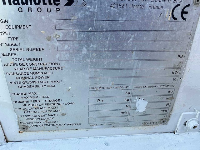 2014 haulotte star 10-1 hoogwerker - afbeelding 8 van  16