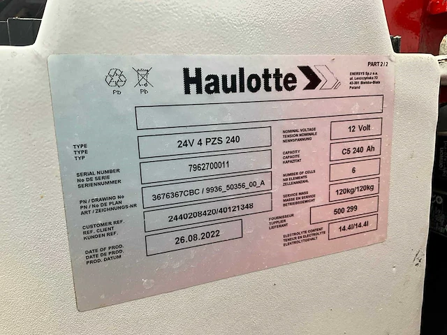 2014 haulotte star 10 hoogwerker - afbeelding 8 van  13