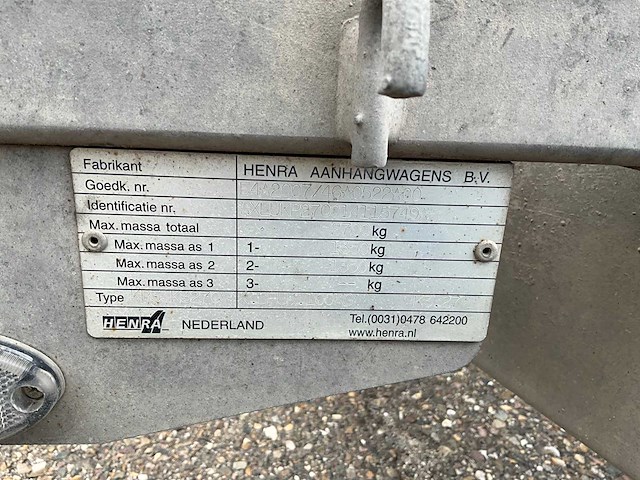 2014 henra 3-zijdige kipper aanhangwagen - afbeelding 10 van  18