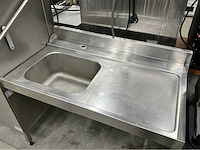 2014 hobart baraid 900-10n vaatwasmachine met aan en afvoertafel - afbeelding 8 van  10