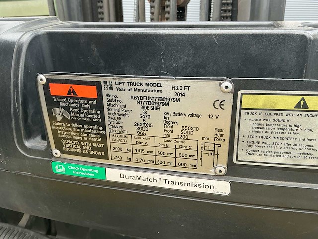 2014 hyster fortens 3.0 vorkheftruck - afbeelding 11 van  19