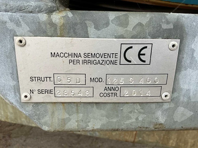 2014 idrofoglia 125g400 beregeningshaspel - afbeelding 20 van  21