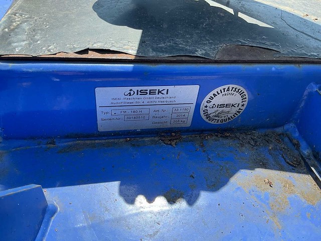 2014 iseki fm-180 h grasoogstmachine - afbeelding 9 van  11