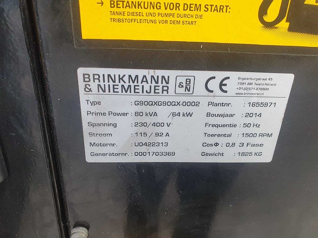2014 jcb g90qx stroomgenerator 80kva - afbeelding 4 van  16