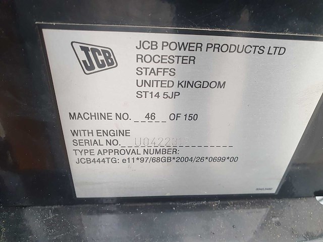 2014 jcb g90qx stroomgenerator 80kva - afbeelding 5 van  16