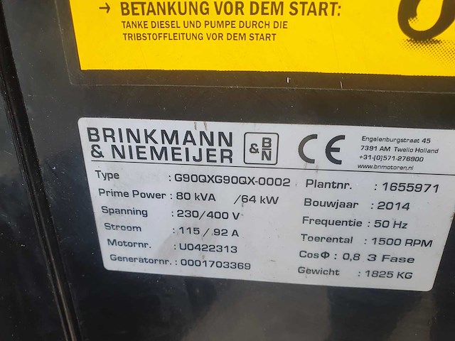 2014 jcb g90qx stroomgenerator 80kva - afbeelding 7 van  16