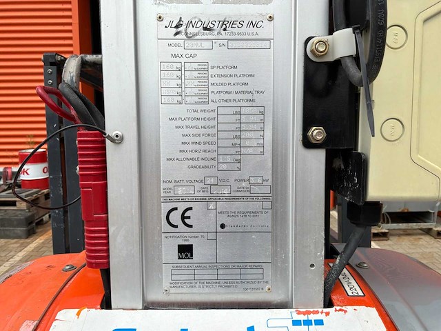 2014 jlg 20mvl hoogwerker / personenlift - afbeelding 15 van  22