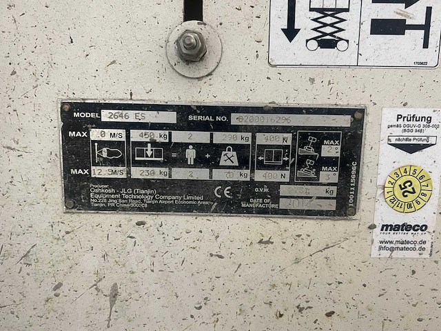 2014 jlg 2646 es schaarhoogwerker - afbeelding 6 van  6