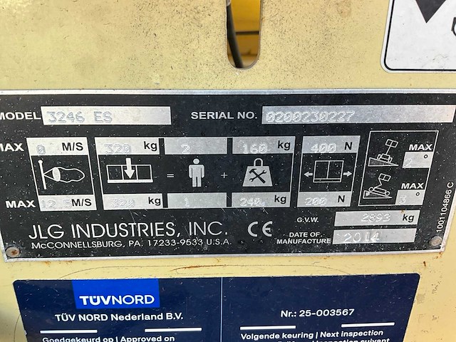 2014 jlg 3246es hoogwerker - afbeelding 13 van  20