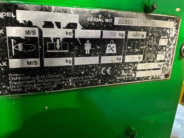 2014 jlg 6rs hoogwerker - afbeelding 8 van  16