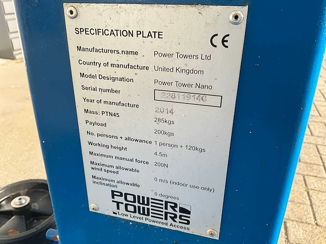 2014 jlg powertower nano hoogwerker - afbeelding 9 van  9