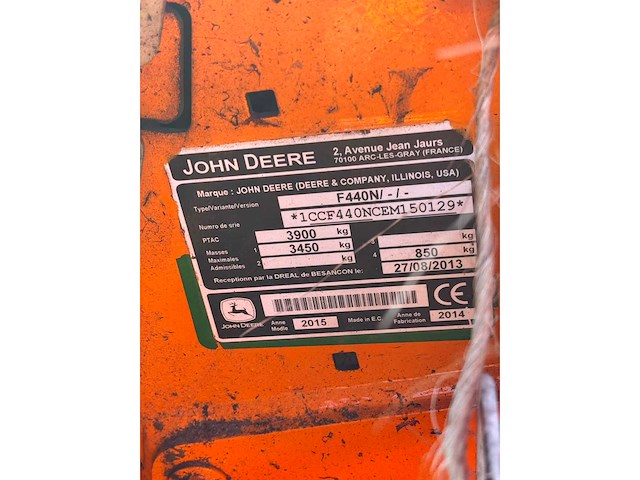 2014 john deere f440m balenpers - afbeelding 9 van  9