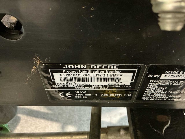 2014 john deere x950r grasmaaier - afbeelding 25 van  31