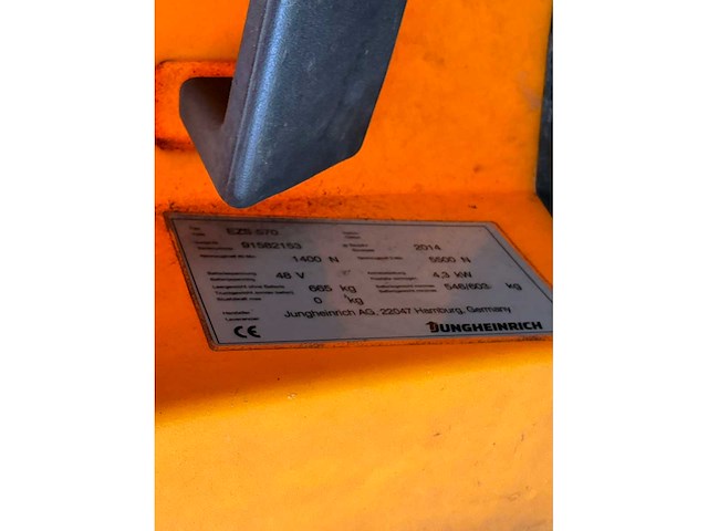 2014 jungheinrich ezs570 elektrische trekker ( 7 ton ) - afbeelding 8 van  8