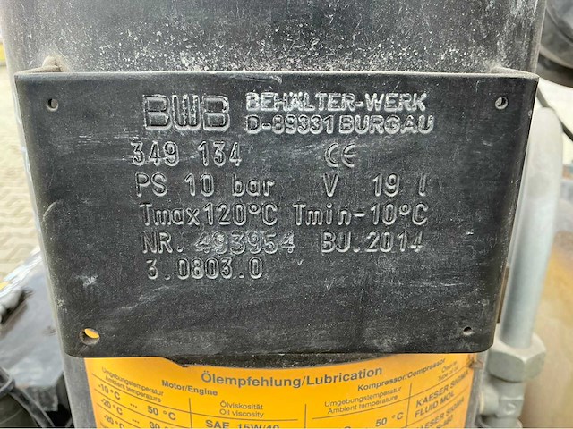 2014 kaeser m50 pe luchtcompressor aanhangwagen - afbeelding 17 van  25