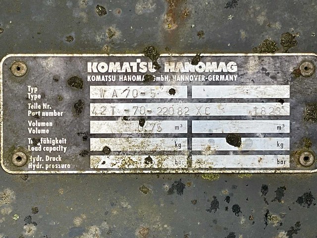 2014 komatsu wa70-5 schepbak - afbeelding 6 van  7